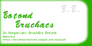 botond bruchacs business card