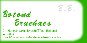 botond bruchacs business card